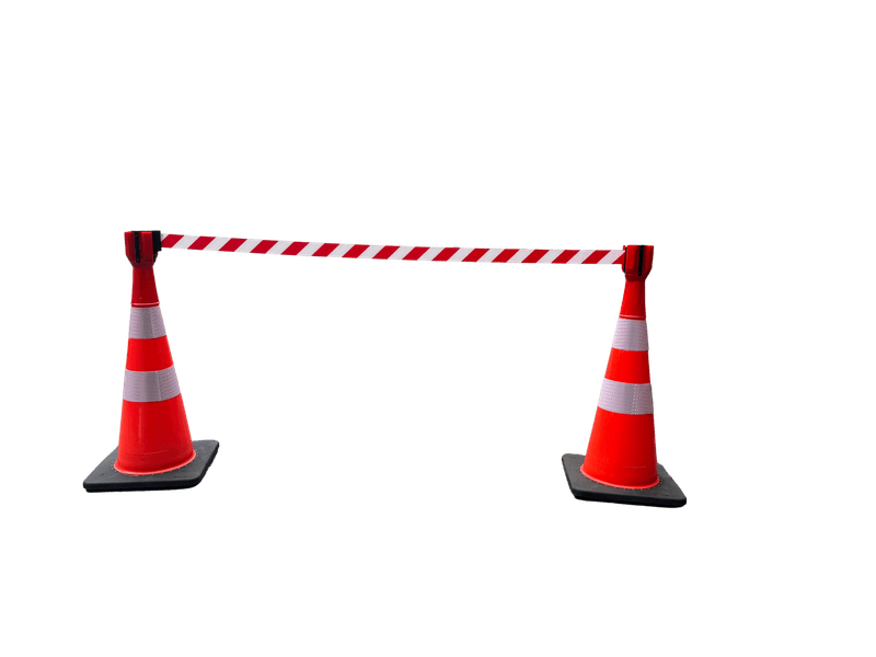 Rullebånd for trafikkjegler 5meter Rød/Hvit